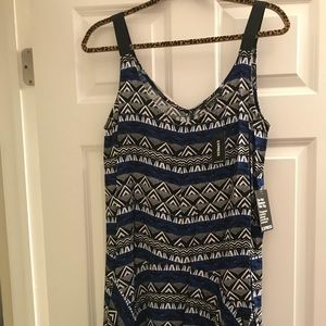 Express summer dress, blue/white/black size L